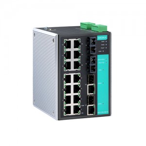 سوئیچ مدیریتی لایه 2 صنعتی موگزا MOXA EDS-518A-MM-SC-T Layer 2 Managed Switch