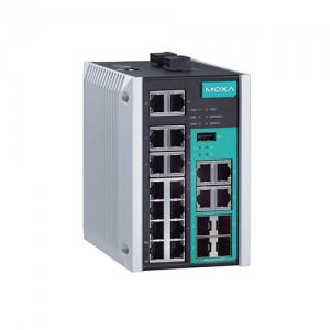 سوئیچ مدیریتی لایه 2 صنعتی موگزا MOXA EDS-518E-4GTXSFP-T Layer 2 Managed Switch
