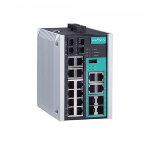 سوئیچ مدیریتی لایه 2 صنعتی موگزا MOXA EDS-518E-MM-SC-4GTXSFP-T Layer 2 Managed Switch