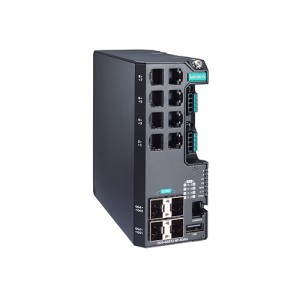 سوئیچ مدیریتی لایه 2 صنعتی موگزا MOXA EDS-G4012-8P-4QGS-LVA Layer 2 Managed Switch