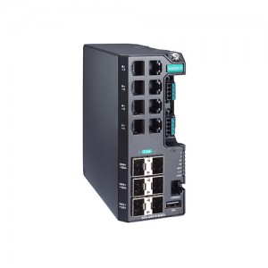 سوئیچ مدیریتی لایه 2 صنعتی موگزا MOXA EDS-G4014-6QGS-LV-T Layer 2 Managed Switch