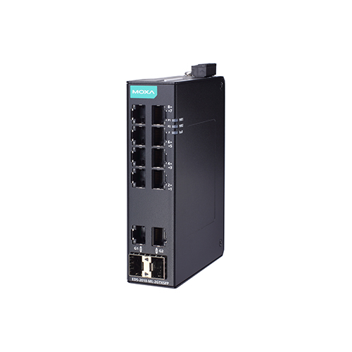 سوئیچ غیرمدیریتی صنعتی موگزا MOXA EDS-2010-ML-2GTXSFP Unmanaged Ethernet Switch سوئیچ غیرمدیریتی صنعتی موگزا MOXA EDS-2010-ML-2GTXSFP Unmanaged Ethernet Switch