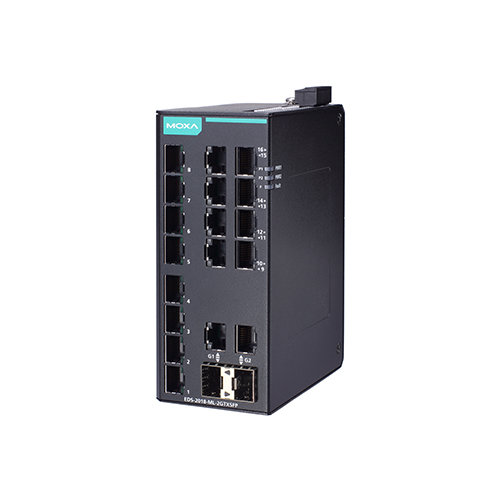 سوئیچ غیرمدیریتی صنعتی موگزا MOXA EDS-2018-ML-2GTXSFP-T Unmanaged Ethernet Switch سوئیچ غیرمدیریتی صنعتی موگزا MOXA EDS-2018-ML-2GTXSFP-T Unmanaged Ethernet Switch