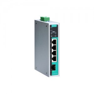 سوئیچ غیرمدیریتی صنعتی موگزا MOXA EDS-G205A-4PoE-1GSFP Unmanaged Ethernet Switch