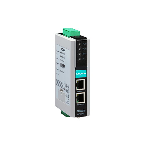 گیت وی پروتکل صنعتی موگزا MOXA MGate EIP3170I-T Industrial EtherNet/IP to DF1 Protocol Gateway