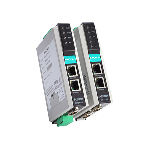 گیت وی پروتکل صنعتی موگزا MOXA MGate EIP3170I-T Industrial EtherNet/IP to DF1 Protocol Gateway