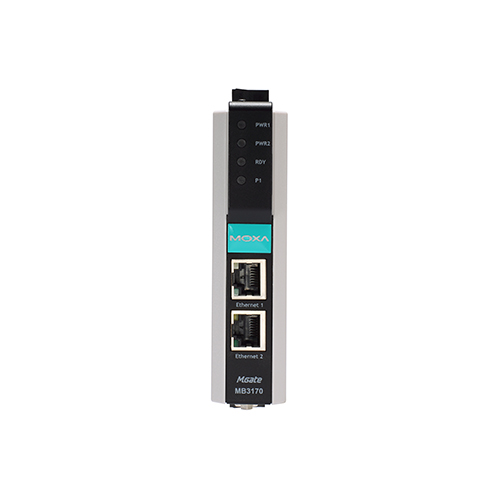 گیت وی پروتکل صنعتی موگزا MOXA MGate MB3170I Industrial Serial to Ethernet Modbus Protocol Gateway