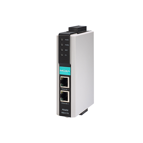 گیت وی پروتکل صنعتی موگزا MOXA MGate MB3170I Industrial Serial to Ethernet Modbus Protocol Gateway