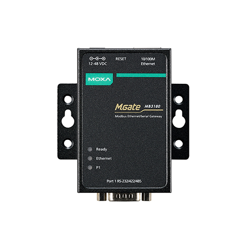 گیت وی پروتکل صنعتی موگزا MOXA MGate MB3180 Industrial Serial to Ethernet Modbus Protocol Gateway