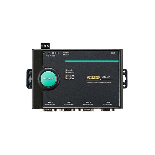 گیت وی پروتکل صنعتی موگزا MOXA MGate MB3480 Industrial Serial to Ethernet Modbus Protocol Gateway