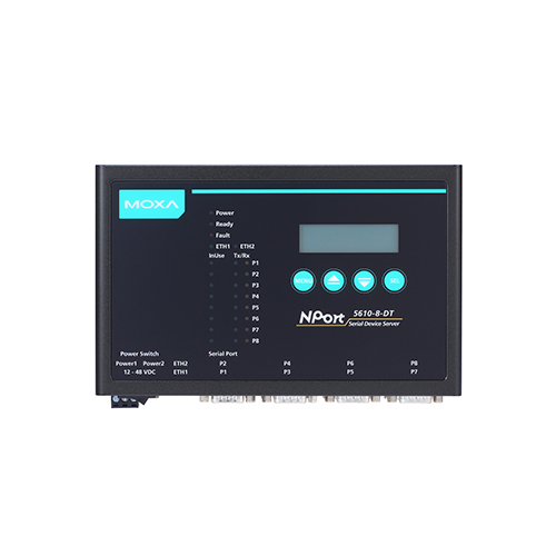 مبدل سریال به اترنت صنعتی موگزا MOXA NPort 5610-8-DT-T Serial to Ethernet Device Server