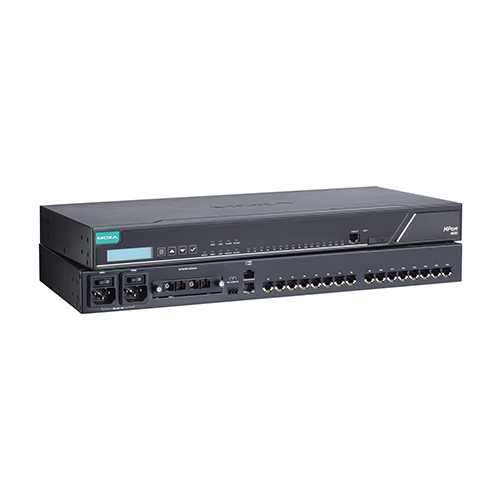 ترمینال سرور صنعتی موگزا MOXA NPort 6650I-16-2AC-G2 Secure Terminal Server