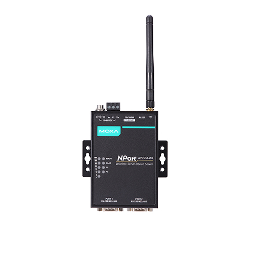 مبدل سریال به اترنت بی سیم صنعتی موگزا MOXA NPort W2250A-W4-EU Serial to Wireless Device Server