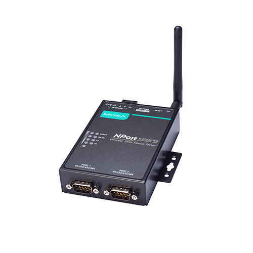 مبدل سریال به اترنت بی سیم صنعتی موگزا MOXA NPort W2250A-W4-EU Serial to Wireless Device Server