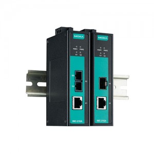 مبدل اترنت به فیبر نوری صنعتی موگزا MOXA IMC-21GA-T Ethernet-To-Fiber Converter
