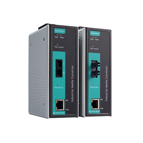 مبدل اترنت به فیبر نوری صنعتی موگزا MOXA IMC-P101-S-SC Ethernet-To-Fiber Converter