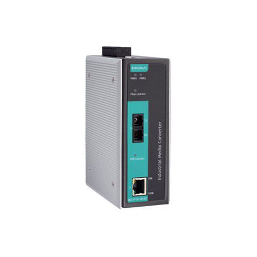 مبدل اترنت به فیبر نوری صنعتی موگزا MOXA IMC-P101-S-SC Ethernet-To-Fiber Converter