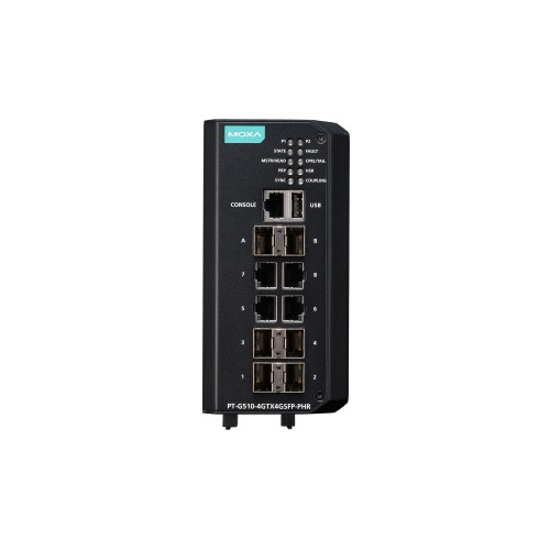 سوئیچ مدیریتی صنعتی موگزا MOXA PT-G510-4GTX4GSFP-PHR-HV Managed Ethernet Switch