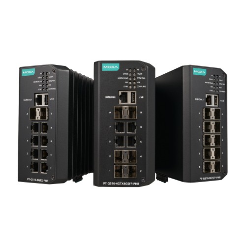 سوئیچ مدیریتی صنعتی موگزا MOXA PT-G510-4GTX4GSFP-PHR-HV Managed Ethernet Switch