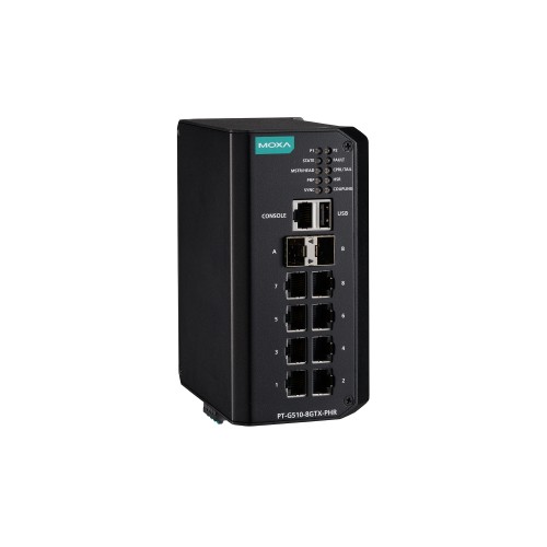 سوئیچ مدیریتی صنعتی موگزا MOXA PT-G510-8GTX-PHR-WV Managed Ethernet Switch