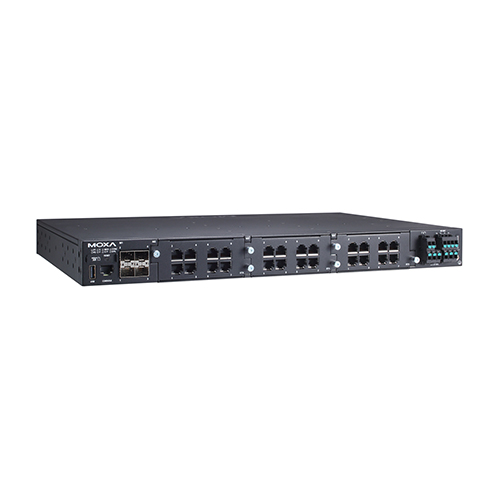 سوئیچ مدیریتی صنعتی موگزا MOXA RKS-G4028-PoE-4GS-2HV-T Industrial Managed Switch