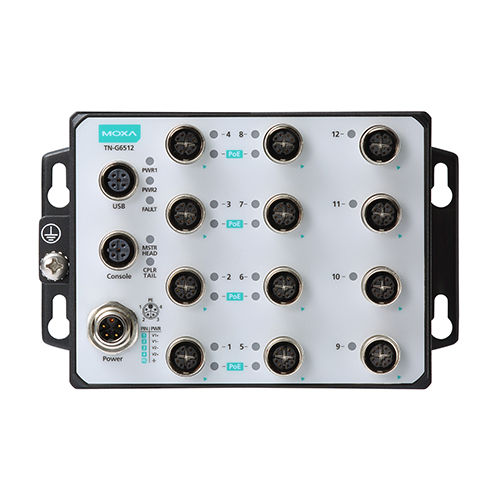 سوئیچ مدیریتی صنعتی موگزا MOXA TN-G6512-8GPoE-WV-CT-T Managed Ethernet Switch