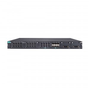 سوئیچ مدیریتی صنعتی موگزا MOXA RKS-G4030-PL-L3-8QGT-6XGS-T Industrial Managed Switch
