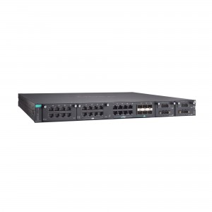سوئیچ مدیریتی صنعتی موگزا MOXA RKS-G4030-PL-L3-PoE-8QGT-6XGS-T Industrial Managed Switch